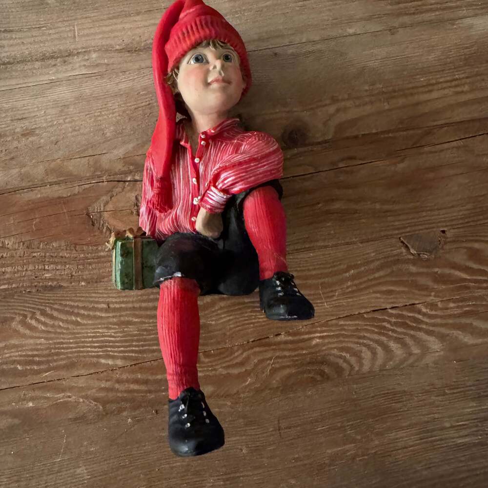 RARE Vintage Candy Designs Norway Boy Shelf Sitter Christmas Figurine